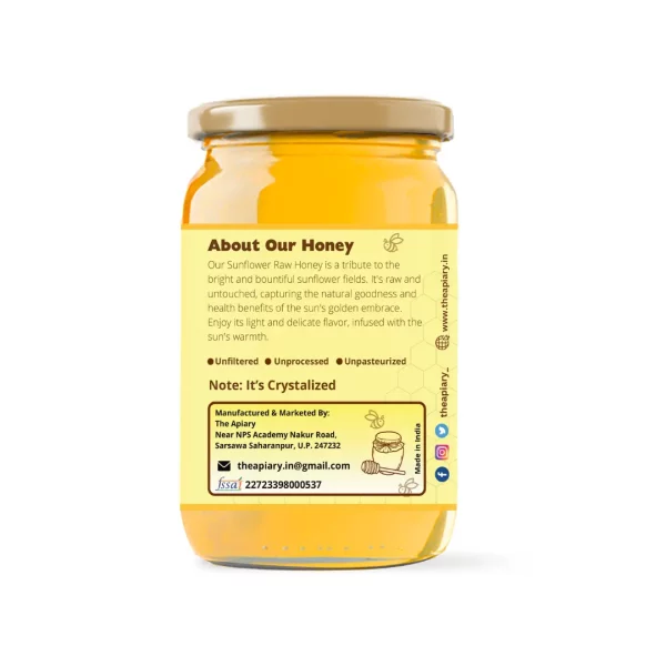 Raw forest sunflower honey